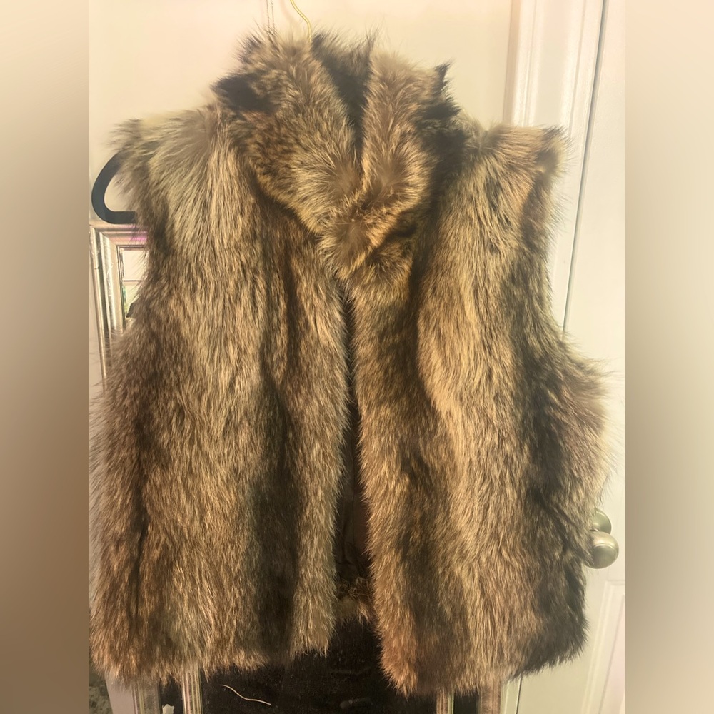 Michael kors real  fur vest large